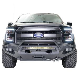 Fab Fours FF15-X3252-1 Matrix Winch Front Bumper with Pre-Runner Guard and Sensor Holes for Ford F-150 2015-2017