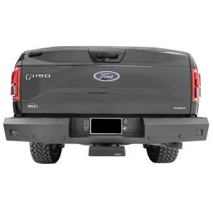 Fab Fours FF15-RT3250-1 Red Steel Rear Bumper with Sensor Holes for Ford F-150 2015-2020