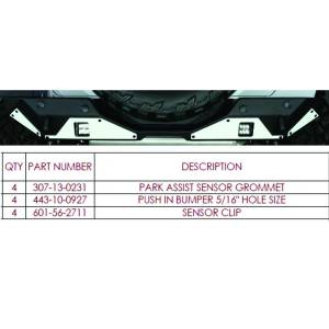 Hammerhead 600-56-0803 Rear Bumper Sensor Kit for Jeep Wrangler JL 2018-2024