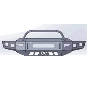 Hammerhead Bumpers - Hammerhead 600-56-0968 Low Profile Winch Front Bumper with Pre Runner Guard for Chevy Silverado 2500HD/3500 2020-2022 - Image 2