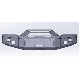 Hammerhead Bumpers - Hammerhead 600-56-0987 X-Series Winch Front Bumper with Formed Pre Runner Guard for Chevy Silverado 2500HD/3500 2015-2019 - Image 1