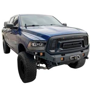 Dodge Ram 1500 - Dodge RAM 1500 2013-2018 - Chassis Unlimited - Chassis Unlimited CUB940031 Octane Winch Front Bumper without Sensor Holes for Dodge Ram 1500 2013-2018