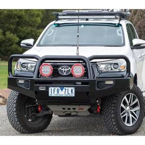 ARB 4x4 Accessories - ARB 3414640 Commercial Front Bumper with Bull Bar for Toyota Hilux 2018-2021