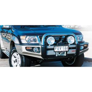 ARB 4x4 Accessories - ARB 3917130 Deluxe Sahara Front Bumper with Bar for Nissan Patrol GU 1997-2004