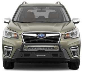Bumpers by Style - Scorpion Extreme Products - Scorpion P000030 Tactical Center Mount Winch Front Bumper with LED Light Bar Subaru Forester 2019-2021