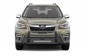 Shop Bumpers By Vehicle - Subaru Forester - Scorpion Extreme Armor - Scorpion P000031 Tactical Center Mount Non-Winch Front Bumper with LED Light Bar Subaru Forester 2019-2021