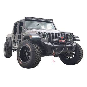 Fab Fours - Fab Fours JL18-B4751-1 Stubby Winch Front Bumper for Jeep Gladiator JT 2020-2024 - Image 2