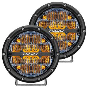 Rigid Industries 36206 360-Series 6" LED OE Off Road Fog Light Drive Beam Amber Backlight - Pair