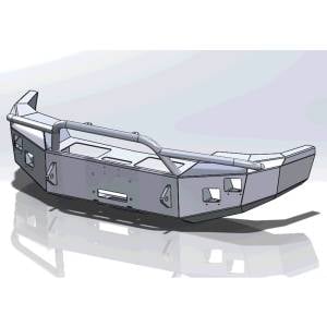 Hammerhead 600-56-0115 Winch Front Bumper with Pre-Runner Guard and Square Light Holes for GMC Sierra 2500HD/3500 2003-2006