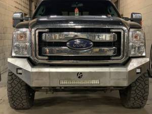 Affordable Offroad 11-16fordfrontNW Modular Non-Winch Front Bumper for Ford F-250/F-350 2011-2016 - Bare Steel