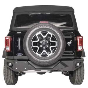 Fab Fours - Fab Fours FB21-E5251-B Vengeance Rear Replacement Bumper with Sensor Holes for Ford Bronco 2021-2022 - Image 1