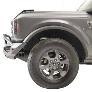 Fab Fours - Fab Fours FB21-X5252-B Matrix Front Bumper with Sensor Holes and Pre-Runner Guard for Ford Bronco 2021-2022 - Bare Steel - Image 4