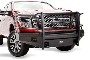 Truck Bumpers - Fab Fours Black Steel Elite - Nissan Titan XD