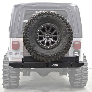 LOD Offroad - LOD Offroad JBC7620 Destroyer Expedition Series Rear Bumper with Tire Carrier for Jeep CJ7 1976-1986 - Bare Steel - Image 1