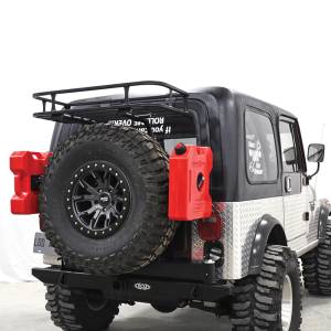 LOD Offroad - LOD Offroad JBC7620 Destroyer Expedition Series Rear Bumper with Tire Carrier for Jeep CJ7 1976-1986 - Bare Steel - Image 2