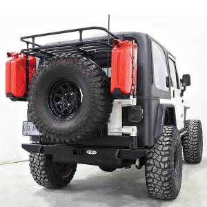 LOD Offroad - LOD Offroad JBC9620 Destroyer Expedition Series Rear Bumper with Tire Carrier for Jeep Wrangler TJ/LJ/YJ 1987-2006 - Bare Steel - Image 3