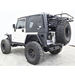 LOD Offroad - LOD Offroad JBC9621 Destroyer Expedition Series Rear Bumper with Tire Carrier for Jeep Wrangler TJ/LJ/YJ 1987-2006 - Black Texture - Image 2