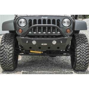 Bumpers By Vehicle - Jeep Wrangler JK - LOD Offroad - LOD Offroad JFB0703 Destroyer Shorty Front Bumper with Bull Bar for Jeep Wrangler JK 2007-2018 - Black Texture