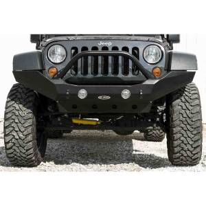 Bumpers By Vehicle - Jeep Wrangler JK - LOD Offroad - LOD Offroad JFB0723 Destroyer Full Width Winch Front Bumper with Bull Bar for Jeep Wrangler JK 2007-2018 - Black Texture