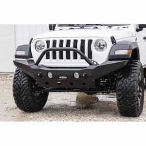 LOD Offroad - LOD Offroad JFB1822 Destroyer Full Width Winch Front Bumper with Bull Bar Guard for Jeep Wrangler JL/Gladiator JT 2018-2024 - Bare Steel - Image 3