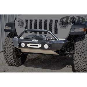 LOD Offroad JFB1830 Signature Shorty Winch Front Bumper for Jeep Wrangler JL/Gladiator JT 2018-2023 - Bare Steel