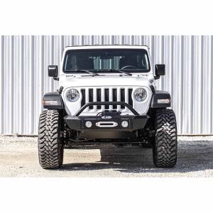 LOD Offroad - LOD Offroad JFB1831 Signature Shorty Winch Front Bumper for Jeep Wrangler JL/Gladiator JT 2018-2022 - Black Texture - Image 2