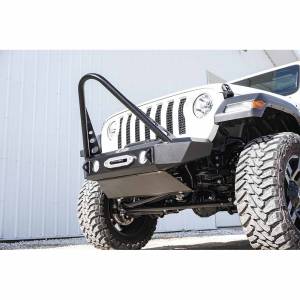 LOD Offroad - LOD Offroad JFB1860 Signature Shorty Winch Front Bumper with Stinger Guard for Jeep Wrangler JL/Gladiator JT 2018-2022 - Bare Steel - Image 3