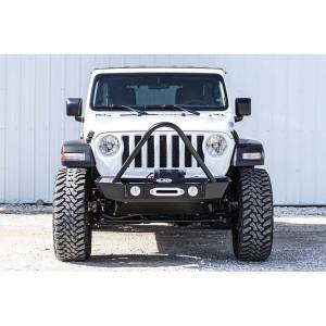 LOD Offroad - LOD Offroad JFB1861 Signature Shorty Winch Front Bumper with Stinger Guard for Jeep Wrangler JL/Gladiator JT 2018-2022 - Black Texture - Image 2