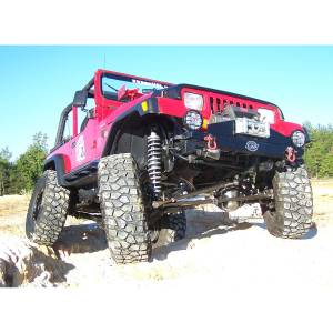 LOD Offroad JFB9665 44" Front Bumper with 2" Hitch Receiver for Jeep Wrangler TJ/LJ 1996-2006 - Bare Steel