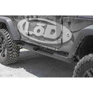 LOD Offroad - LOD Offroad JRS0714 Destroyer 4 Door Rock Sliders for Jeep Wrangler JK 2007-2018 - Black Texture - Image 3