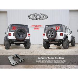 LOD Offroad - LOD Offroad JTC1801 Spare Tire Riser for Jeep Wrangler JL 2018-2024 - Image 2