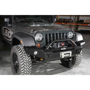LOD Offroad - LOD Offroad JFB0751 Signature Full Width Winch Front Bumper for Jeep Wrangler JK 2007-2018 - Black Texture - Image 2