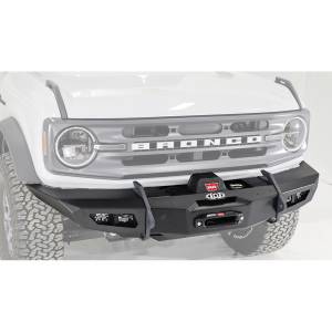 All Bumpers - LOD Offroad - LOD Offroad BFB2103 Black OPS Full Width Winch Front Bumper for Ford Bronco 2021-2022 - Black Texture