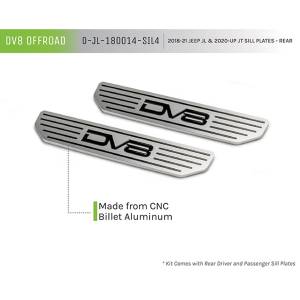 DV8 Offroad - DV8 Offroad D-JL-180014-SIL4 4 Rear Sill Plates with DV8 Logo for Jeep Wrangler JL 2018-2021 - Image 3