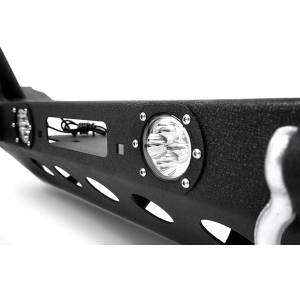 DV8 Offroad - DV8 Offroad FBSHTB-08 Mid Length Winch Front Bumper with LED Light Holes for Jeep Wrangler JK/JL 2007-2022 - Image 2