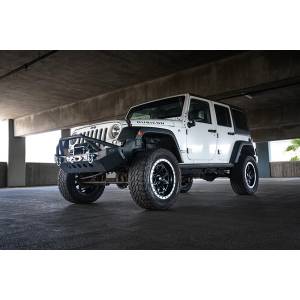 DV8 Offroad - DV8 Offroad FBSHTB-08 Mid Length Winch Front Bumper with LED Light Holes for Jeep Wrangler JK/JL 2007-2022 - Image 7