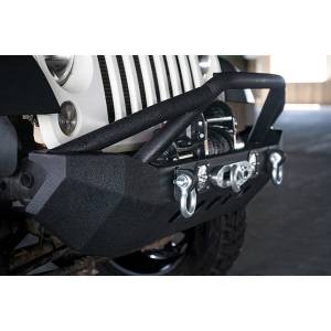 DV8 Offroad - DV8 Offroad FBSHTB-08 Mid Length Winch Front Bumper with LED Light Holes for Jeep Wrangler JK/JL 2007-2022 - Image 12