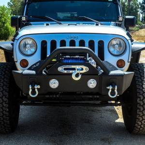 DV8 Offroad - DV8 Offroad FBSHTB-13 Winch Front Bumper with Fog Light Holes for Jeep Wrangler JK/JL 2007-2022 - Image 6
