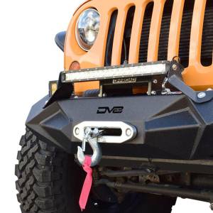 DV8 Offroad - DV8 Offroad FBSHTB-24 Winch Front Bumper with Light Holes for Jeep Wrangler JK/JL 2007-2023 - Image 11