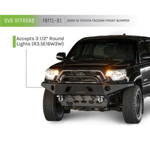 DV8 Offroad - DV8 Offroad FBTT1-01 Winch Front Bumper for Toyota Tacoma 2005-2015 - Image 14