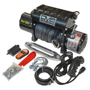 DV8 Offroad - DV8 Offroad WB12SR Winch with Synthetic Line and Wireless Remote - Image 3