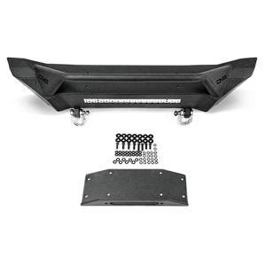 DV8 Offroad - DV8 Offroad FBJL-01 Stubby Winch Front Bumper with Bull Bar for Jeep Wrangler JL 2018-2022 - Image 2