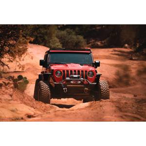 DV8 Offroad - DV8 Offroad FBJL-01 Stubby Winch Front Bumper with Bull Bar for Jeep Wrangler JL 2018-2024 - Image 5