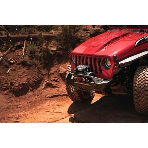 DV8 Offroad - DV8 Offroad FBJL-01 Stubby Winch Front Bumper with Bull Bar for Jeep Wrangler JL 2018-2024 - Image 6