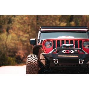 DV8 Offroad - DV8 Offroad FBJL-01 Stubby Winch Front Bumper with Bull Bar for Jeep Wrangler JL 2018-2022 - Image 9