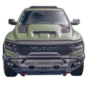 Bumpers by Style - Prerunner Bumpers - Fab Fours - Fab Fours DX21-X5552-1 Matrix Front Bumper with Pre-Runner Guard for Dodge Ram 1500 TRX 2021