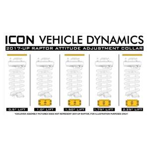 Icon Vehicle Dynamics - Icon IVD6130B Front 0.5-2.25" Leveling Spacer Kit for Ford Raptor 2017-2020 - Image 2