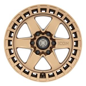 Icon 3417858347BS Raider 17" x 8.50" Wheel - Satin Brass