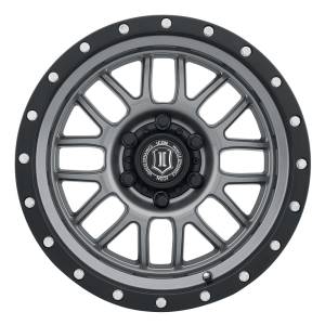 Icon 1220908955GM Alpha 20" x 9" Wheel - Gunmetal with Black Ring