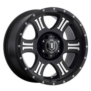 Icon 1017856350MB Shield 17" x 8.50" Wheel - Machined Satin Black